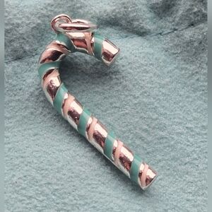 Tiffany & Co. Blue Enamel Candy Cane Charm